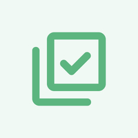 A green check mark icon on a white background symbolizing approval or completion.