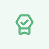 A green check mark on a white background symbolizing approval or completion.